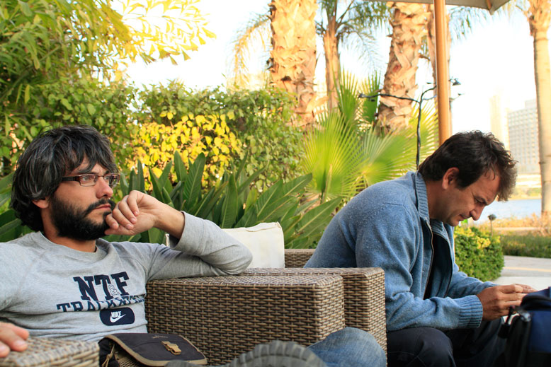 terraza del hotel Sofitel del Cairo. el mejor lugar para relajarse